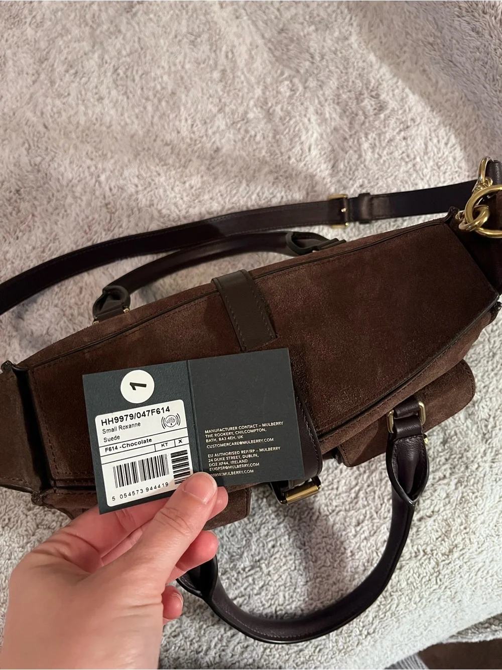 Mulberry Small Roxanne Chocolate Suede - Picture 7 of 8